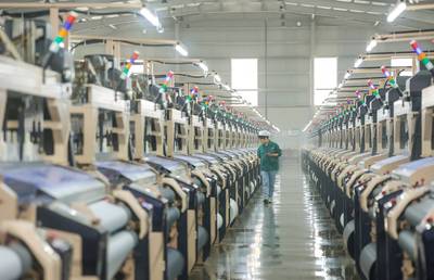 百川彩紡科技 節(jié)后全力抓生產(chǎn)趕訂單，奮力沖刺紡織業(yè)“開(kāi)門紅”